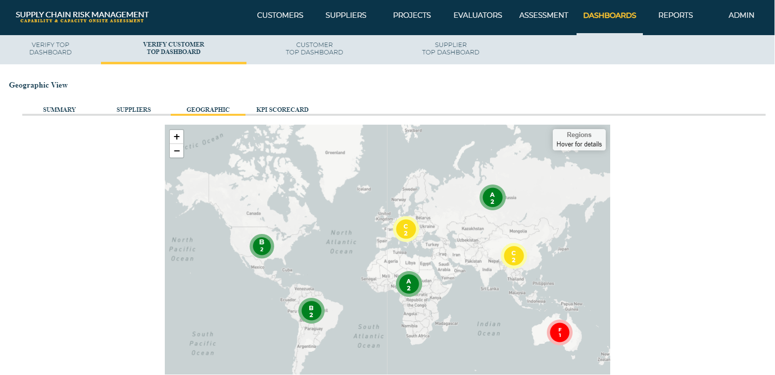 New SCRM screen shot global map